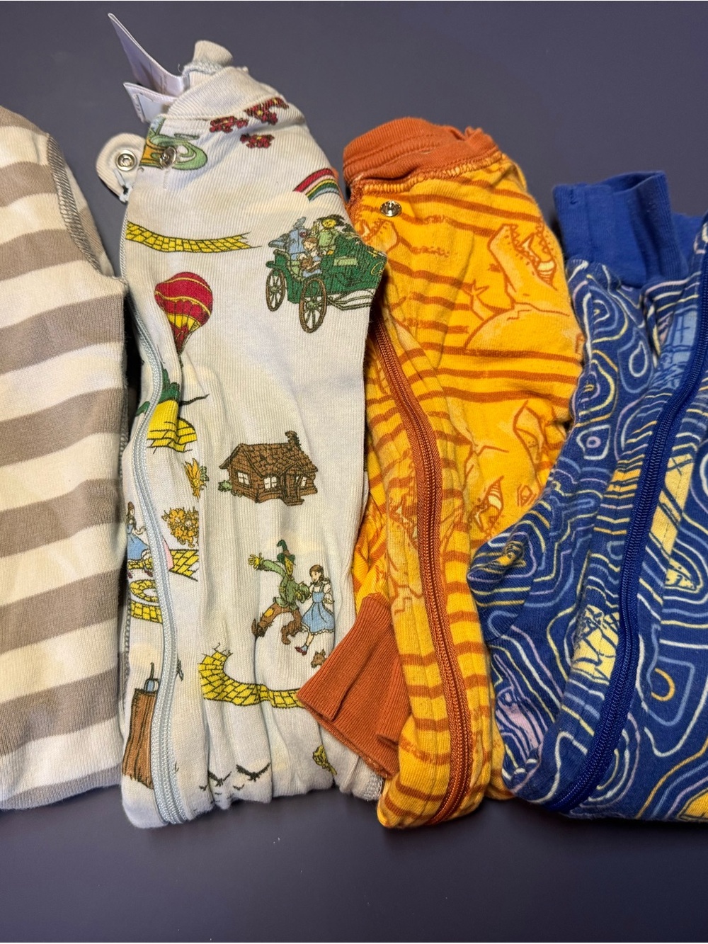 Cat & Jack Kids Pajama Set - Blue, Yellow, Orange, White, Tan